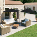 VidaXL Sonnenschirm Doppel mit Stahlstange 600x300 cm Schwarz