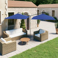 VidaXL Sonnenschirm Doppel mit Stahlstange 600x300 cm Azurblau
