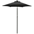 VidaXL Sonnenschirm mit LED-Beleuchtung 200x211 cm Aluminium Schwarz