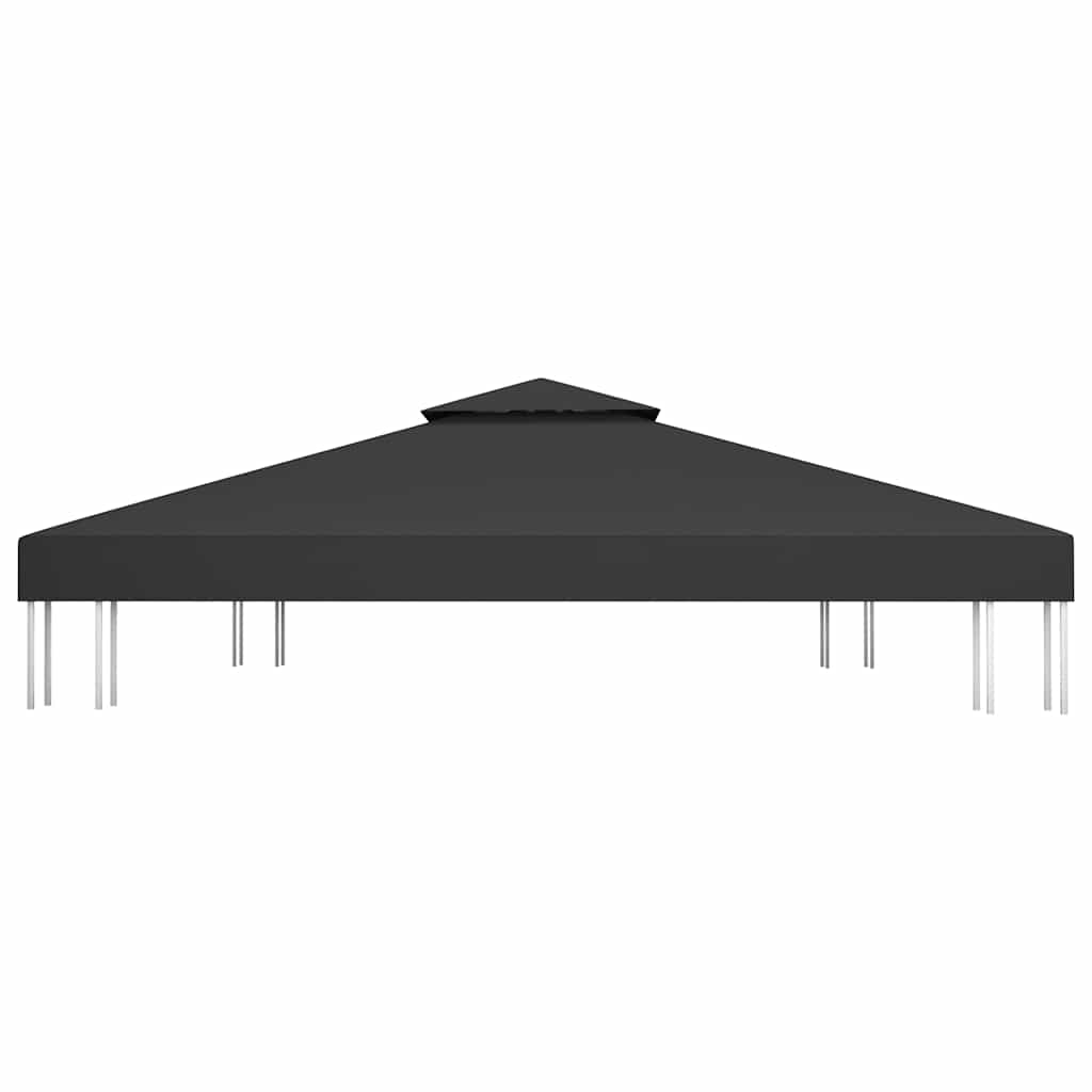 Vidaxl prieeldak 2-laags 310 g m² 4x3 m zwart