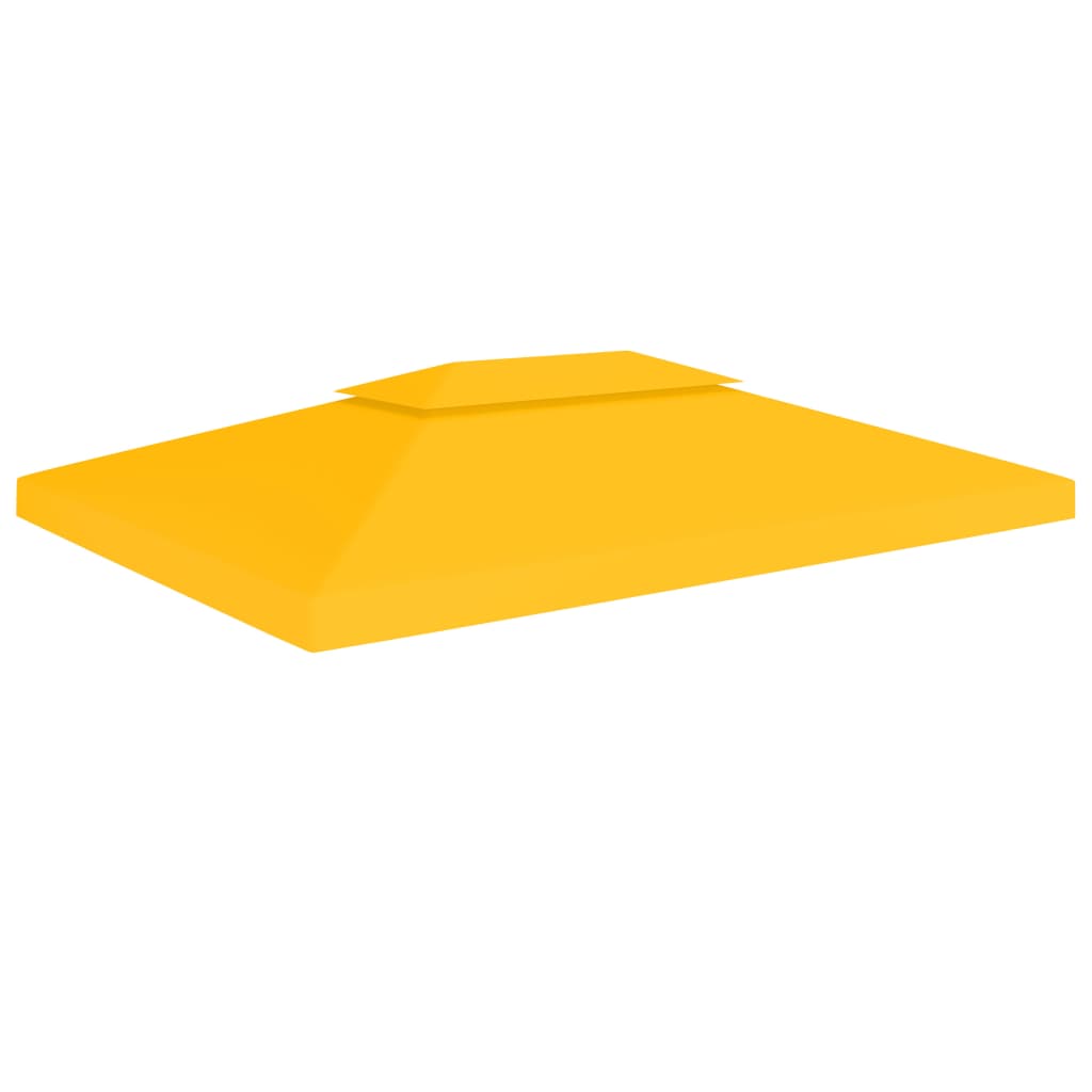 VidaXL Pavillondach, 2-stufig, 310 g/m², 4 x 3 m, Gelb