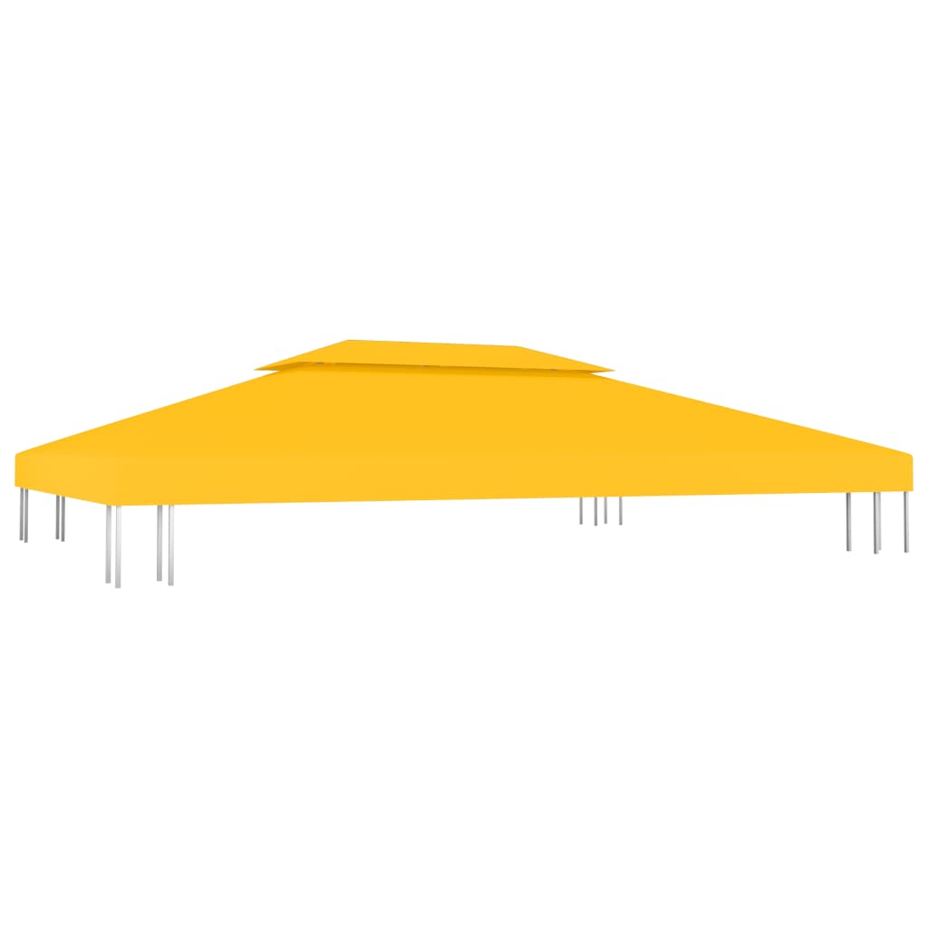 VidaXL Pavillondach, 2-stufig, 310 g/m², 4 x 3 m, Gelb