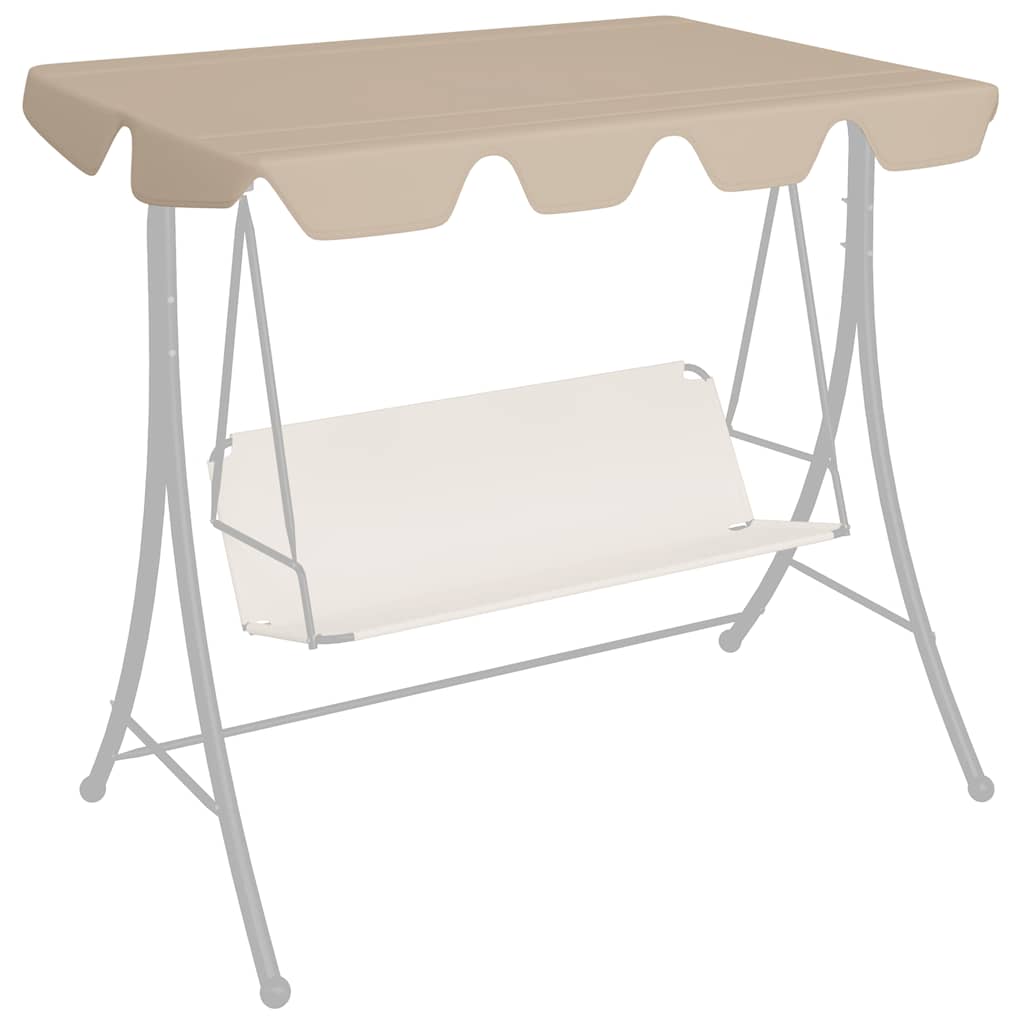 VidaXL Ersatzdach für Schaukelbank 188 168x145 110 cm Beige