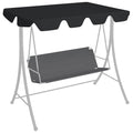 VidaXL Ersatzdach für Schaukelbank 188 168x145 110 cm Schwarz