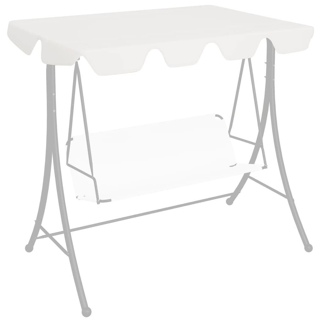 VidaXL Ersatzdach für Schaukelbank 188 168x145 110 cm Weiß
