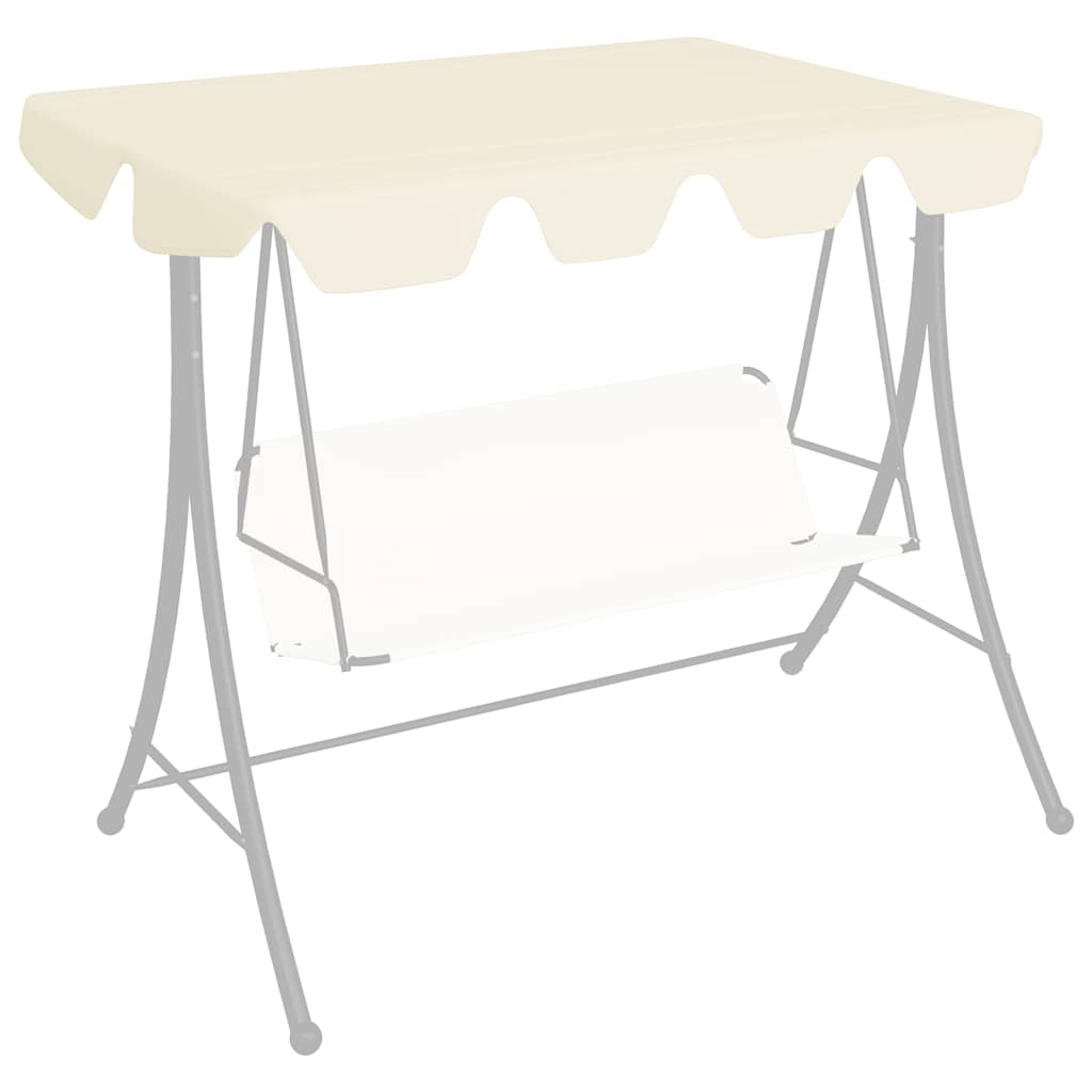 VidaXL Ersatzdach für Schaukelbank 150 130x105 70cm Creme