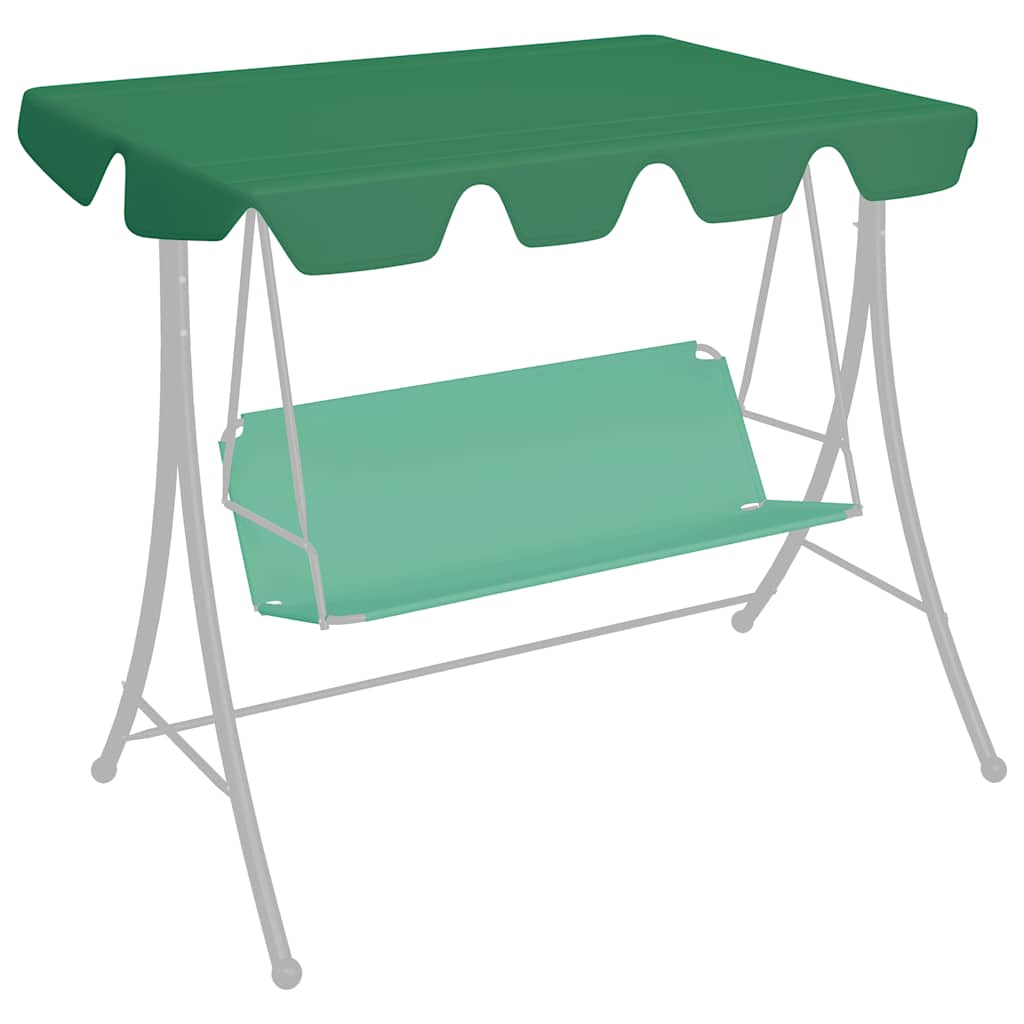 VidaXL Ersatzdach für Schaukelbank 150 130x105 70 cm Grün