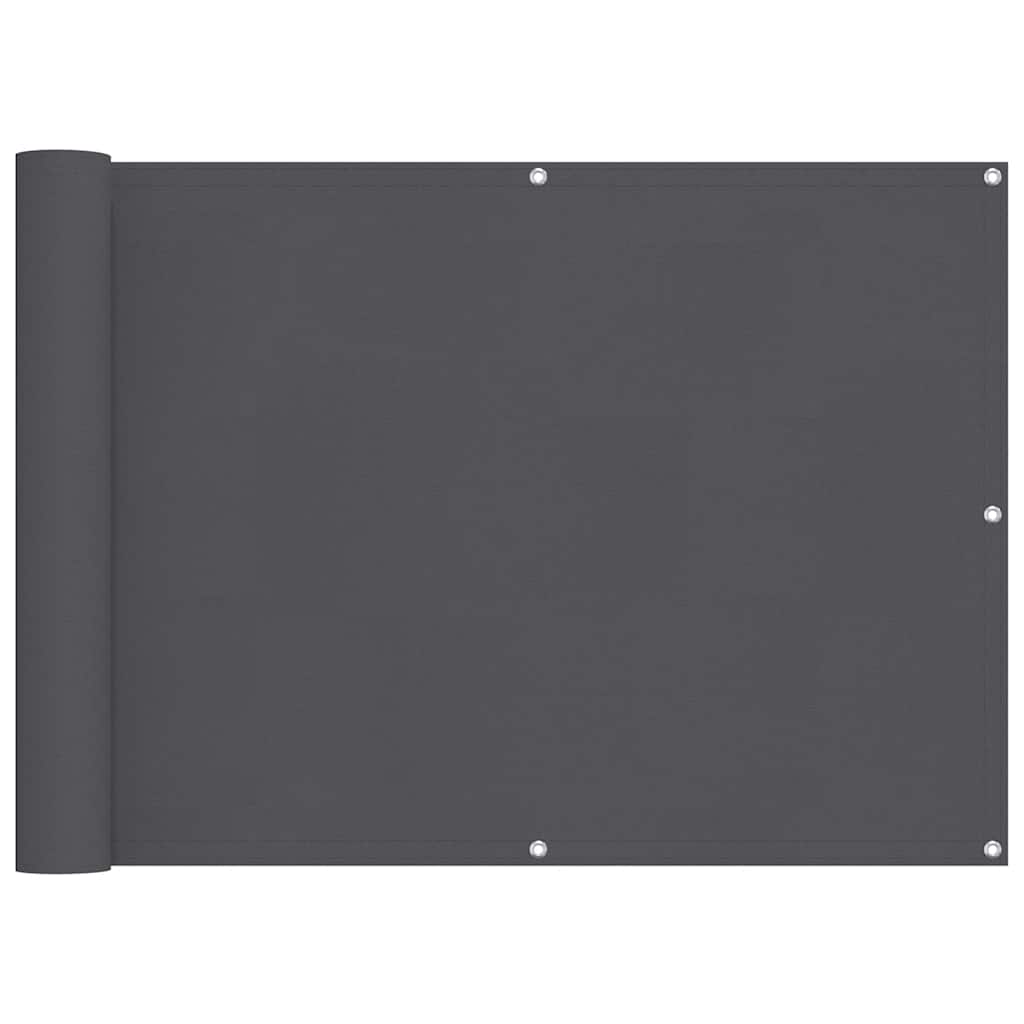 Vidaxl balkonscherm 75x500 cm oxford stof antraciet