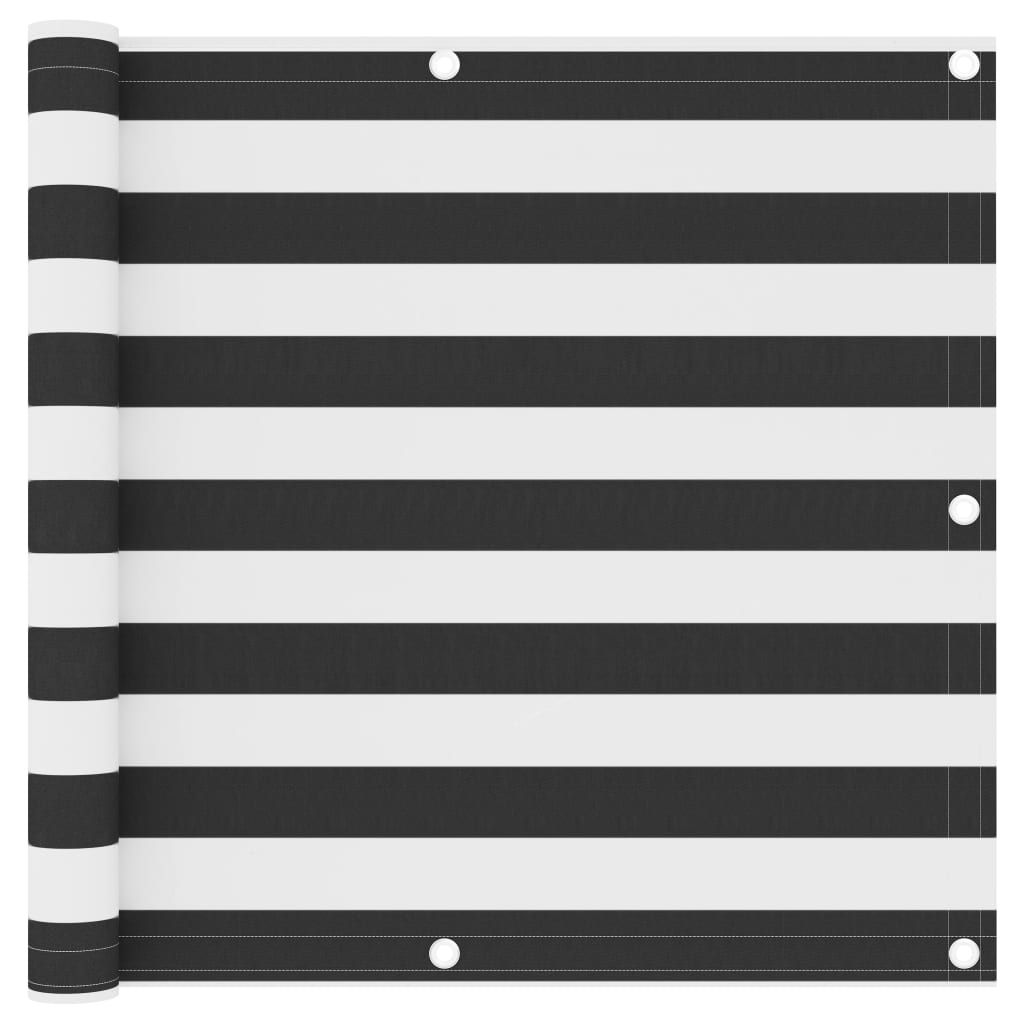 VidaXL Balkon-Sichtschutz 90x500 cm Oxford-Gewebe Anthrazit und Weiß