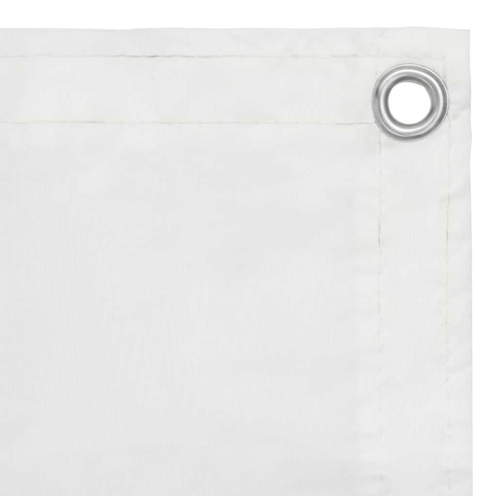 VidaXL Balkon-Sichtschutz 120 x 600 cm Oxford-Gewebe Weiß