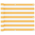 Vidaxl balkonscherm 75x300 cm oxford stof wit en geel