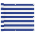 Vidaxl balkonscherm 75x300 cm oxford stof wit en blauw