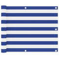 Vidaxl balkonscherm 75x600 cm oxford stof wit en blauw