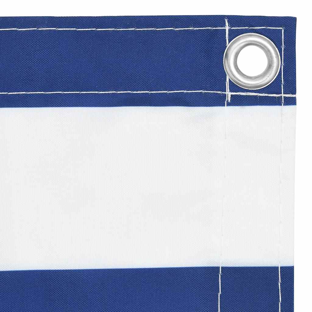 VidaXL Balkon-Sichtschutz 75x600 cm Oxford-Gewebe Weiß und Blau