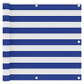 Vidaxl balkonscherm 90x400 cm oxford stof wit en blauw