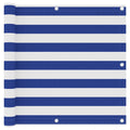 Vidaxl balkonscherm 90x400 cm oxford stof wit en blauw