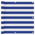 VidaXL Balkon-Sichtschutz 90x500 cm Oxford-Gewebe Weiß und Blau