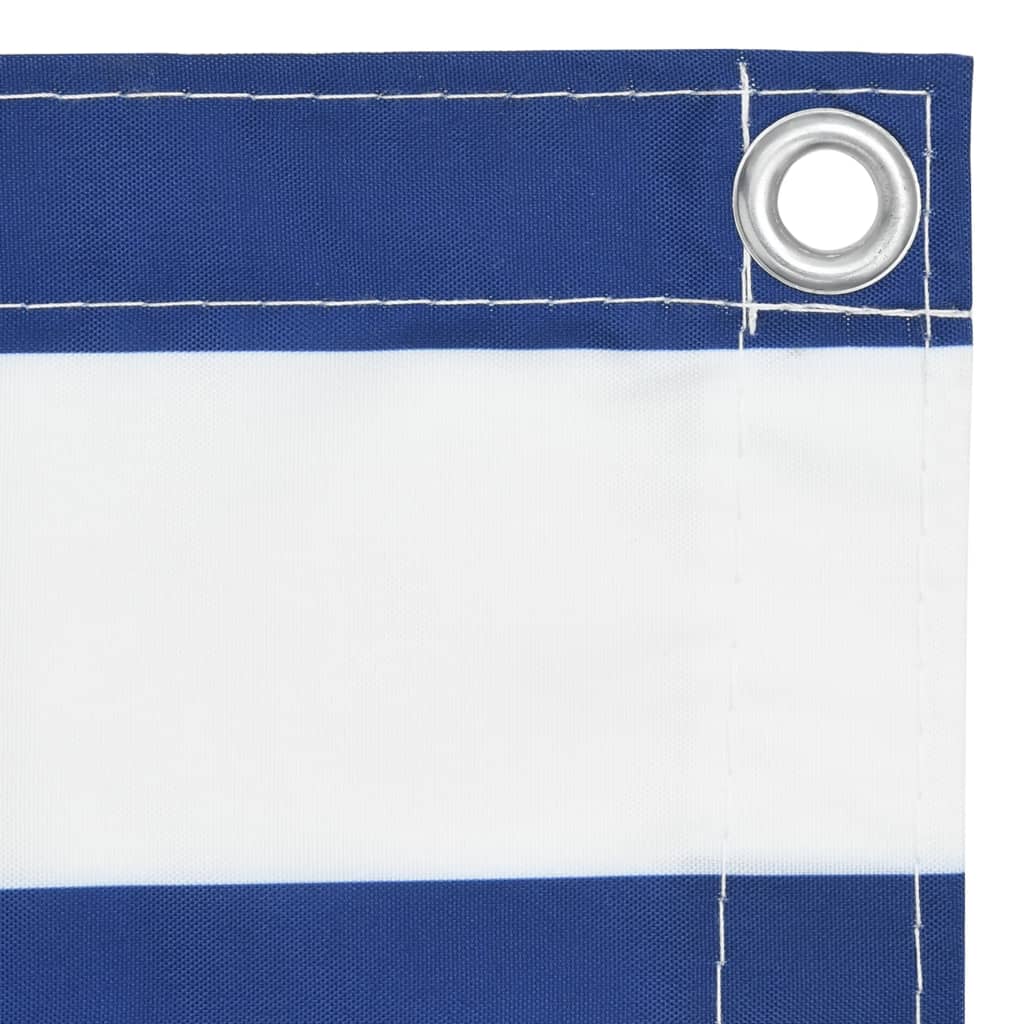 VidaXL Balkon-Sichtschutz 90x600 cm Oxford-Gewebe Weiß und Blau