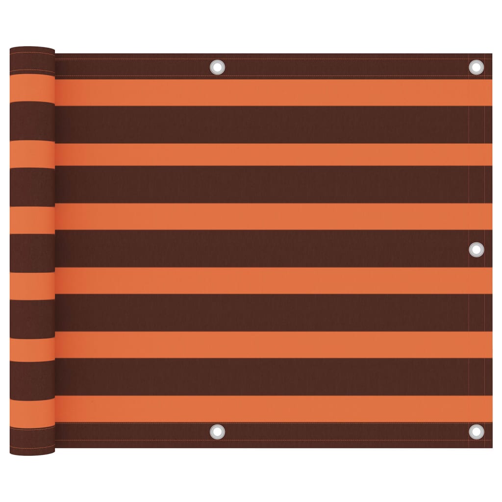 VidaXL Balkon-Sichtschutz 75x400 cm Oxford-Gewebe, orange und braun
