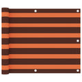 Vidaxl balkonscherm 75x600 cm oxford stof oranje en bruin