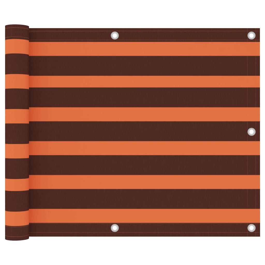 VidaXL Balkon-Sichtschutz 75x600 cm Oxford-Gewebe, orange und braun