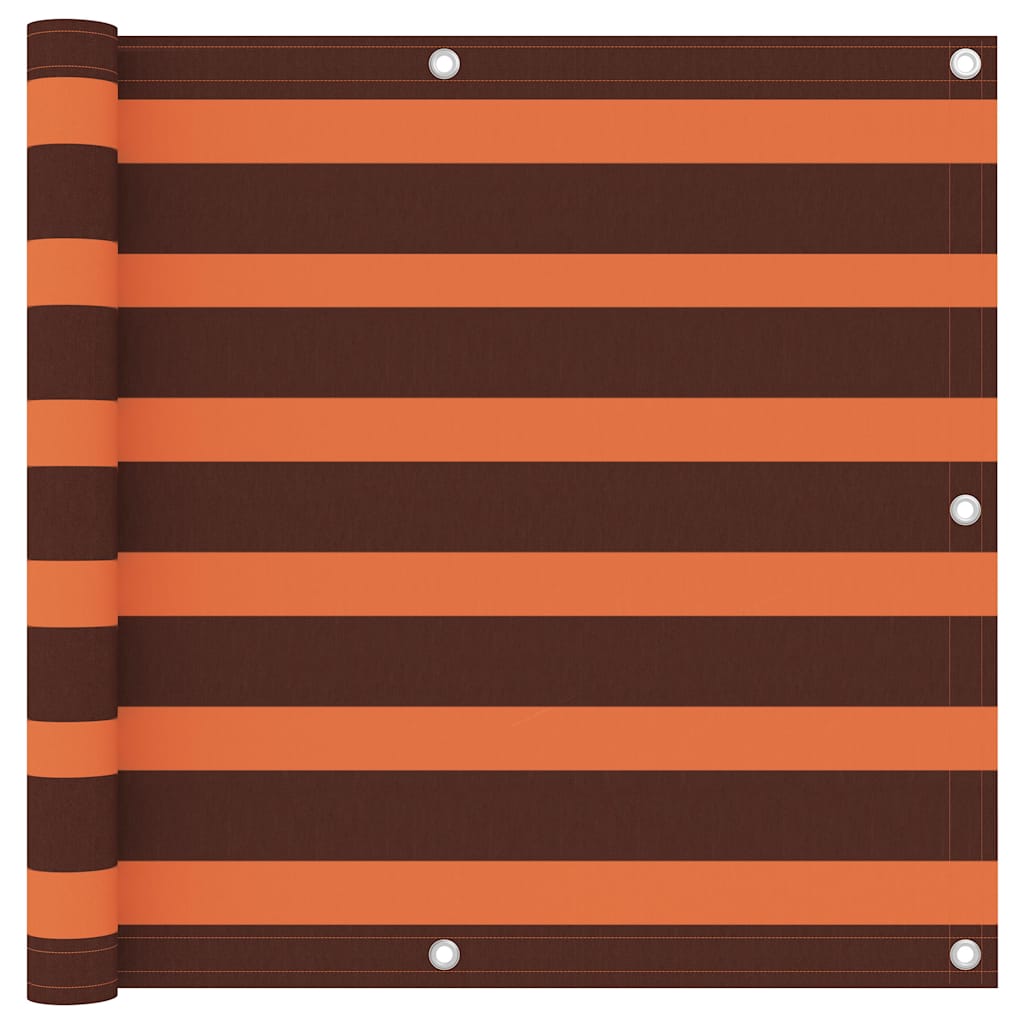 Vidaxl balkonscherm 90x600 cm oxford stof oranje en bruin