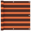 Vidaxl balkonscherm 90x600 cm oxford stof oranje en bruin