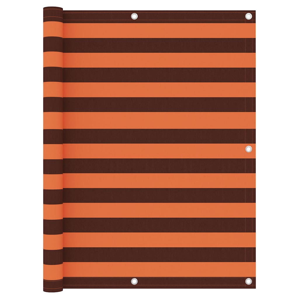 Vidaxl balkonscherm 120x400 cm oxford stof oranje en bruin