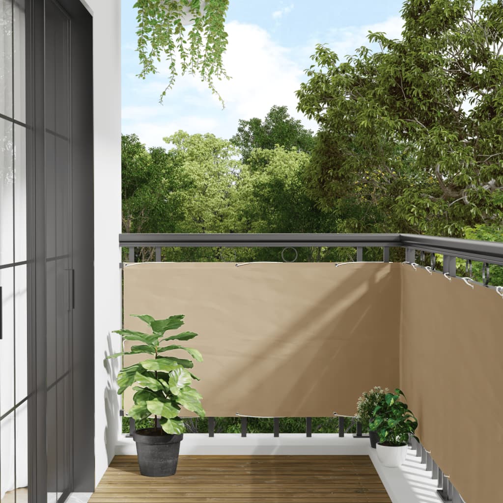 VidaXL Balkon-Sichtschutz 75x300 cm Oxford-Gewebe Beige