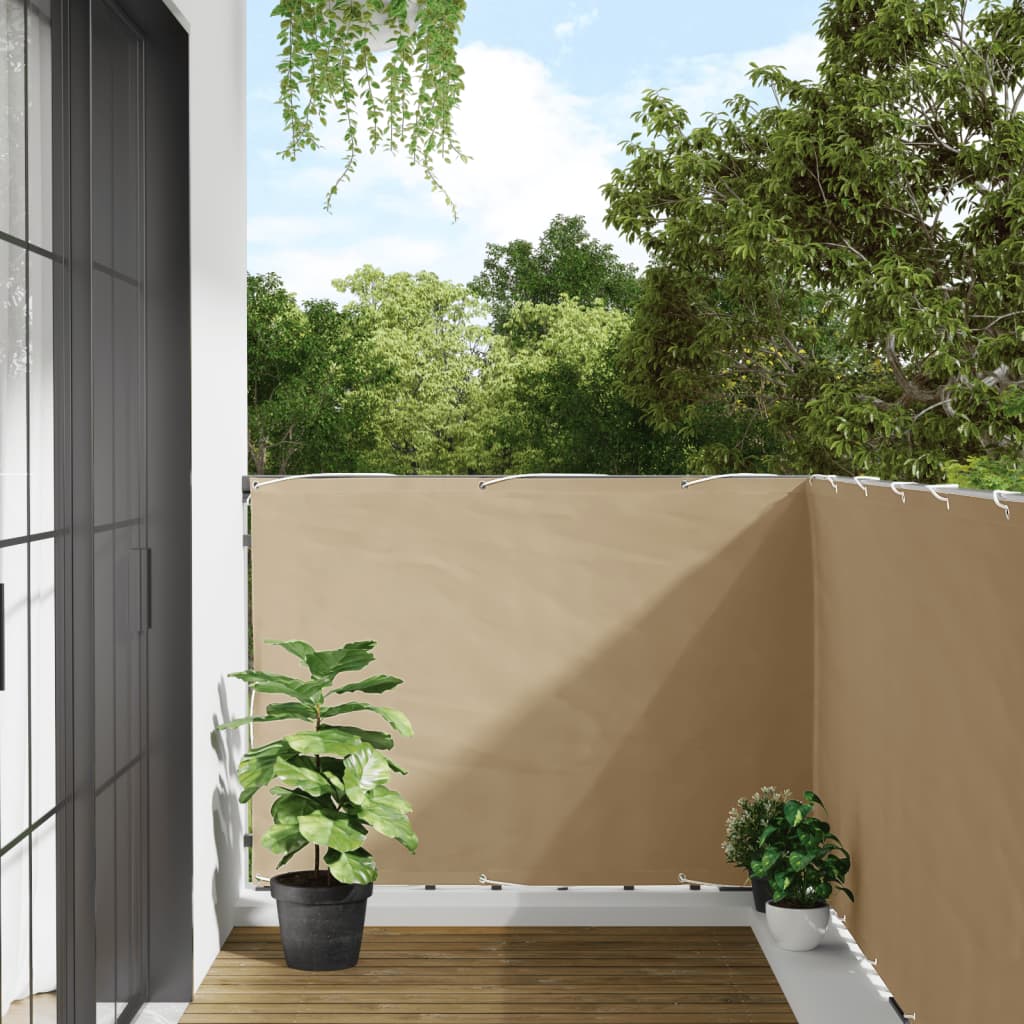 VidaXL Balkon-Sichtschutz 120x300 cm Oxford-Gewebe Beige