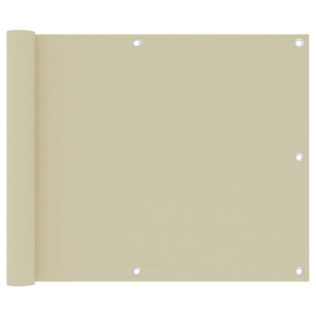 VidaXL Balkon-Sichtschutz 75x300 cm Oxford-Gewebe Creme