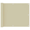 VidaXL Balkon-Sichtschutz 75x300 cm Oxford-Gewebe Creme