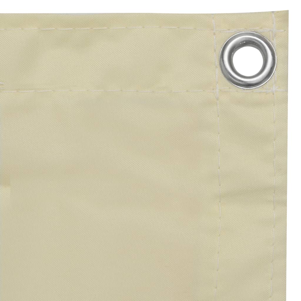 VidaXL Balkon-Sichtschutz 75x300 cm Oxford-Gewebe Creme