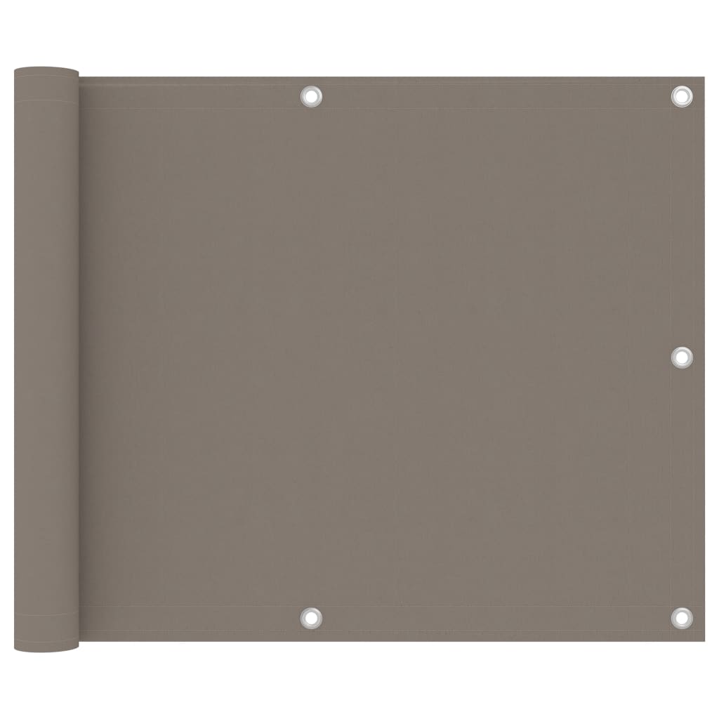 VidaXL Balkon-Sichtschutz 75x500 cm Oxford-Gewebe Taupe