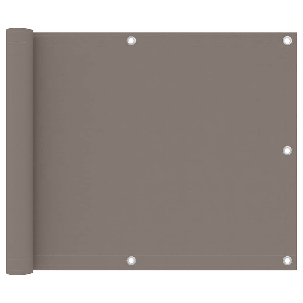 Vidaxl balkonscherm 75x600 cm oxford stof taupe