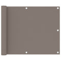 Vidaxl balkonscherm 75x600 cm oxford stof taupe