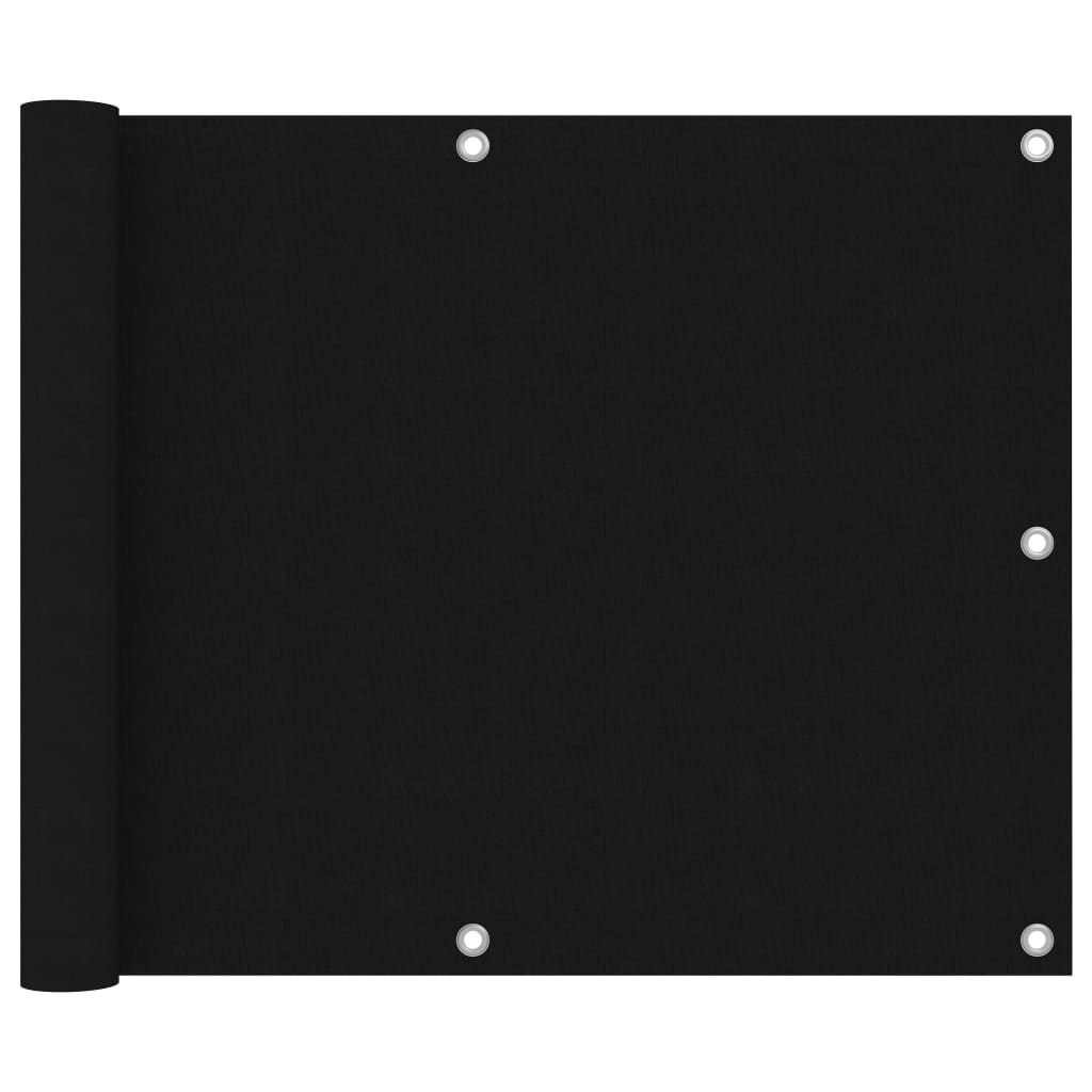 VidaXL Balkon-Sichtschutz 75x300 cm Oxford-Gewebe Schwarz