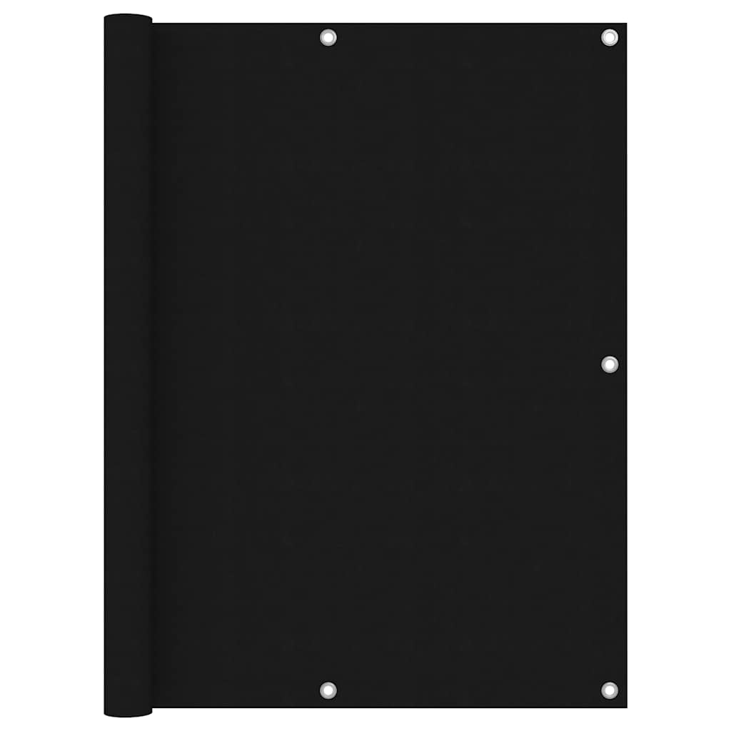 VidaXL Balkon-Sichtschutz 120x600 cm Oxford-Gewebe Schwarz