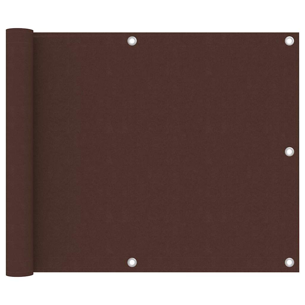VidaXL Balkon-Sichtschutz 75x500 cm Oxford-Gewebe Braun