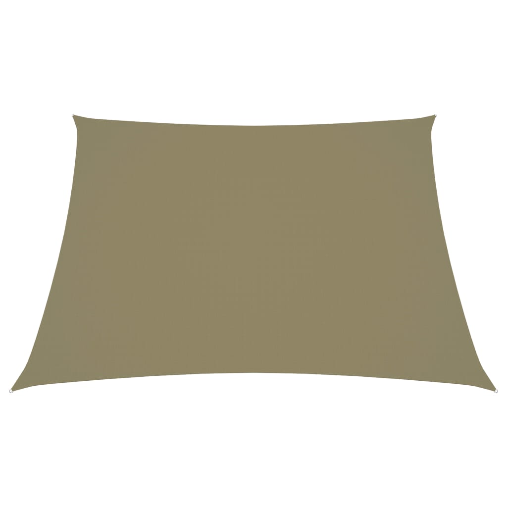 VidaXL Trapezförmiger Sonnenschutz 3,4 x 3 m Oxford-Gewebe Beige
