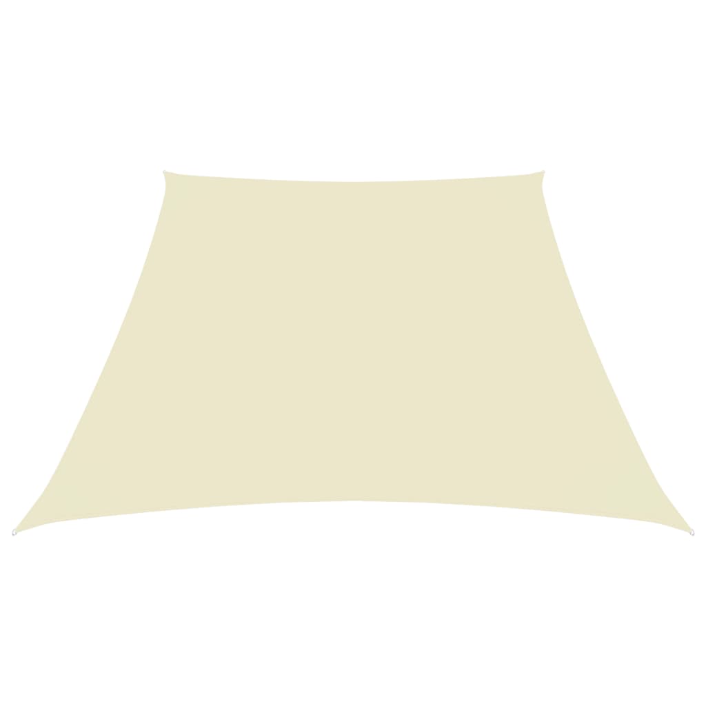 VidaXL Trapez-Sonnenschutz 3,4 x 3 m Oxford-Gewebe, cremefarben