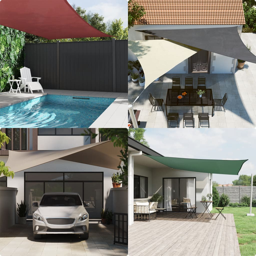 Vidaxl zonnescherm driehoekig 5x7x7 m oxford stof terracottakleurig