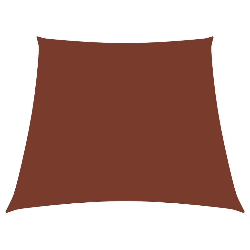 VidaXL Trapez-Sonnenschutz 3,4 x 3 m, Oxford-Gewebe, Farbe Terrakotta