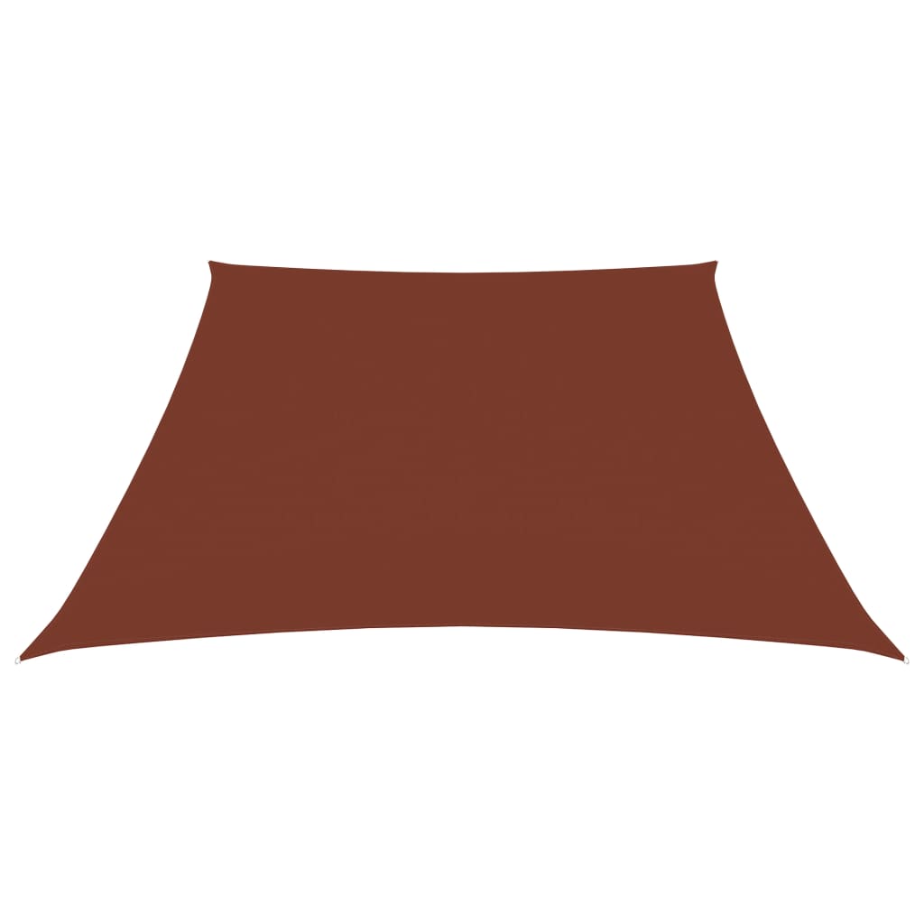 VidaXL Trapez-Sonnenschutz 3,4 x 3 m, Oxford-Gewebe, Farbe Terrakotta
