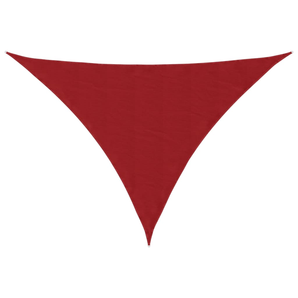 Vidaxl zonnescherm driehoekig 3x4x5 m oxford stof rood