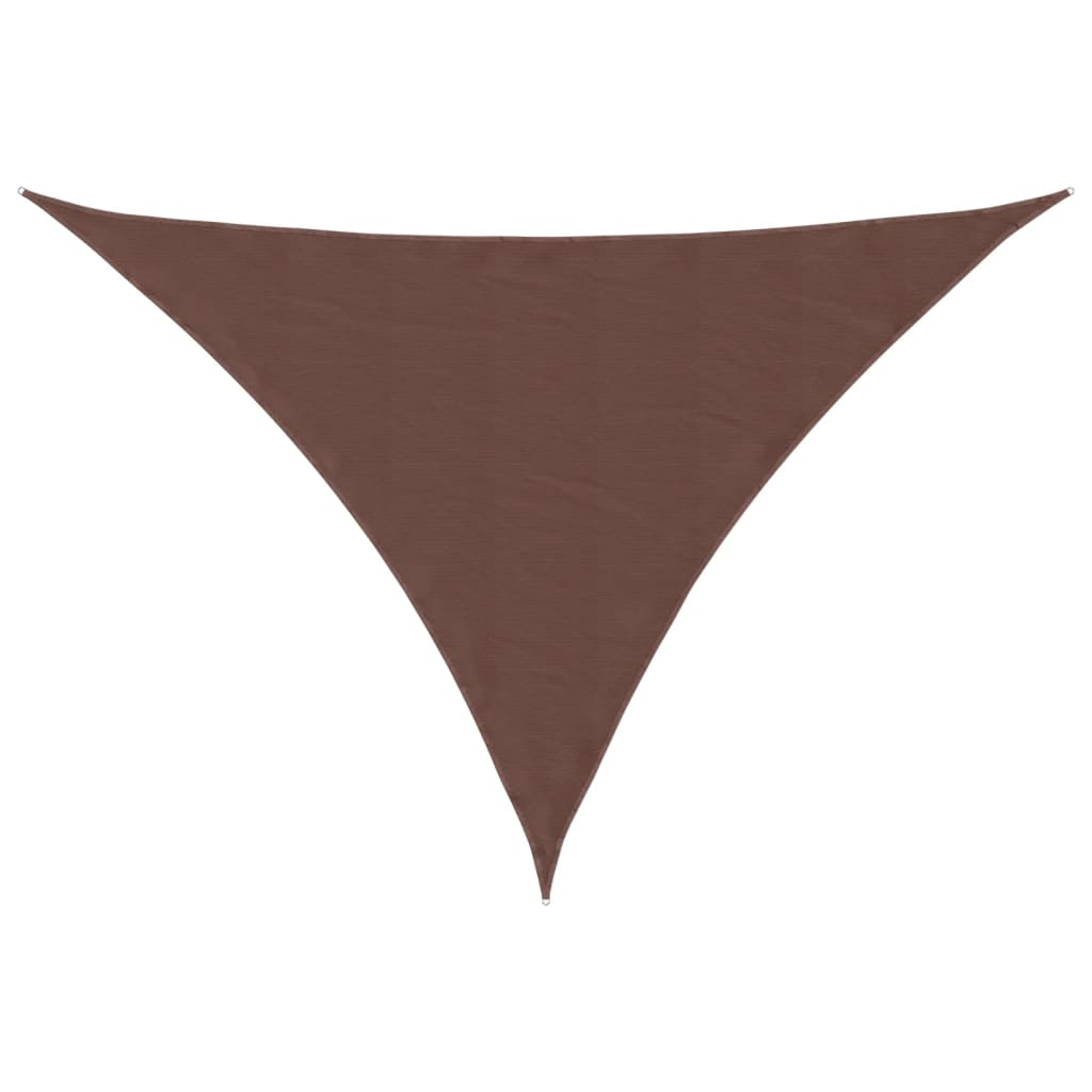 VidaXL Dreieckiger Sonnenschutz 3,5 x 3,5 x 4,9 m Oxford-Gewebe Braun