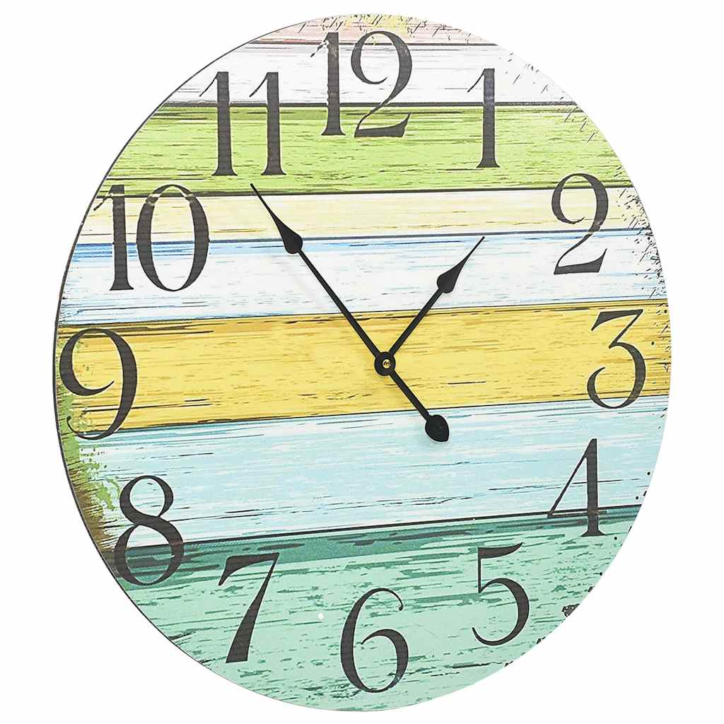 VidaXL Wanduhr 60 cm MDF Mehrfarbig