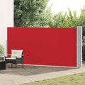 Vidaxl tuinscherm uittrekbaar 170x1200 cm rood