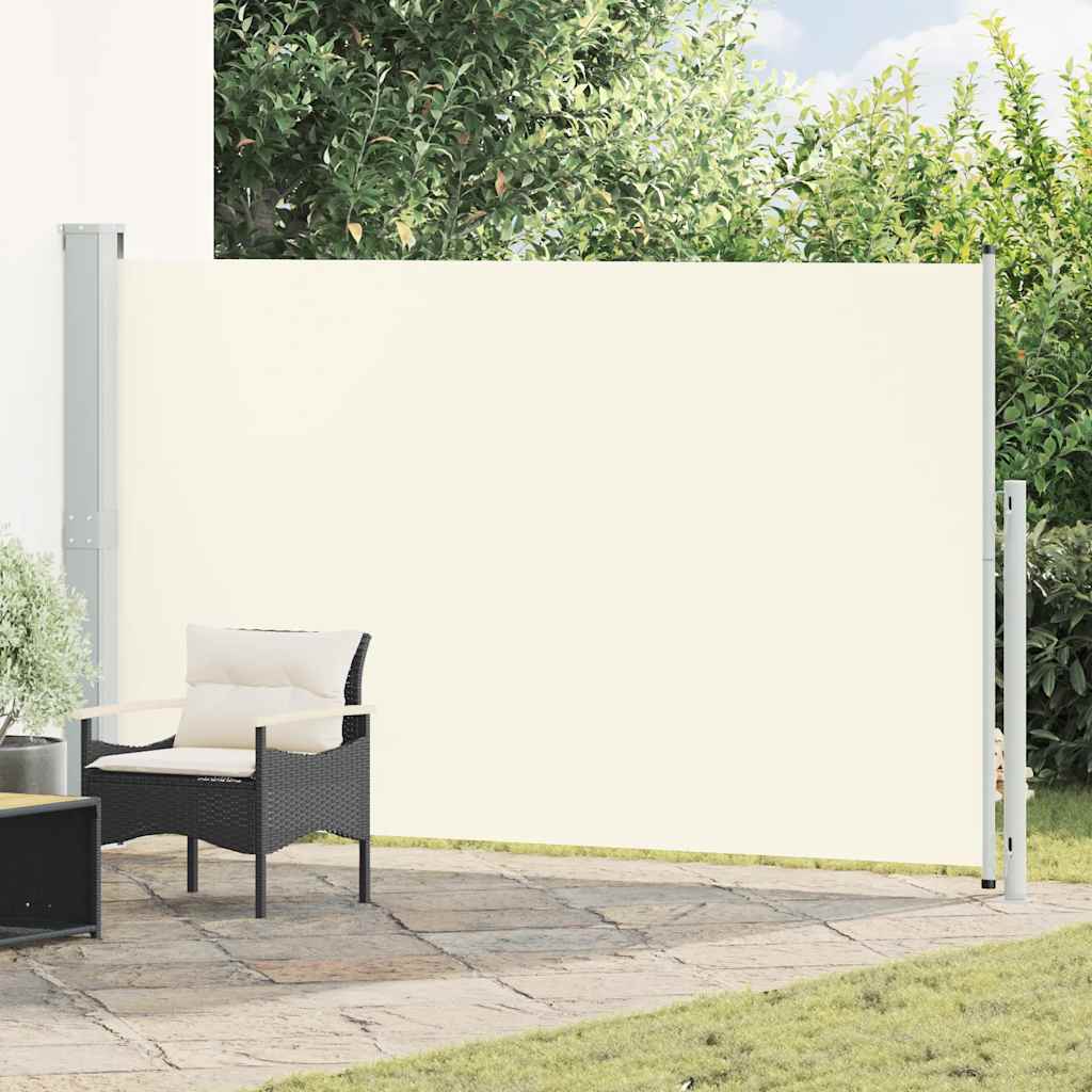 Vidaxl tuinscherm uittrekbaar 180x300 cm crèmekleurig