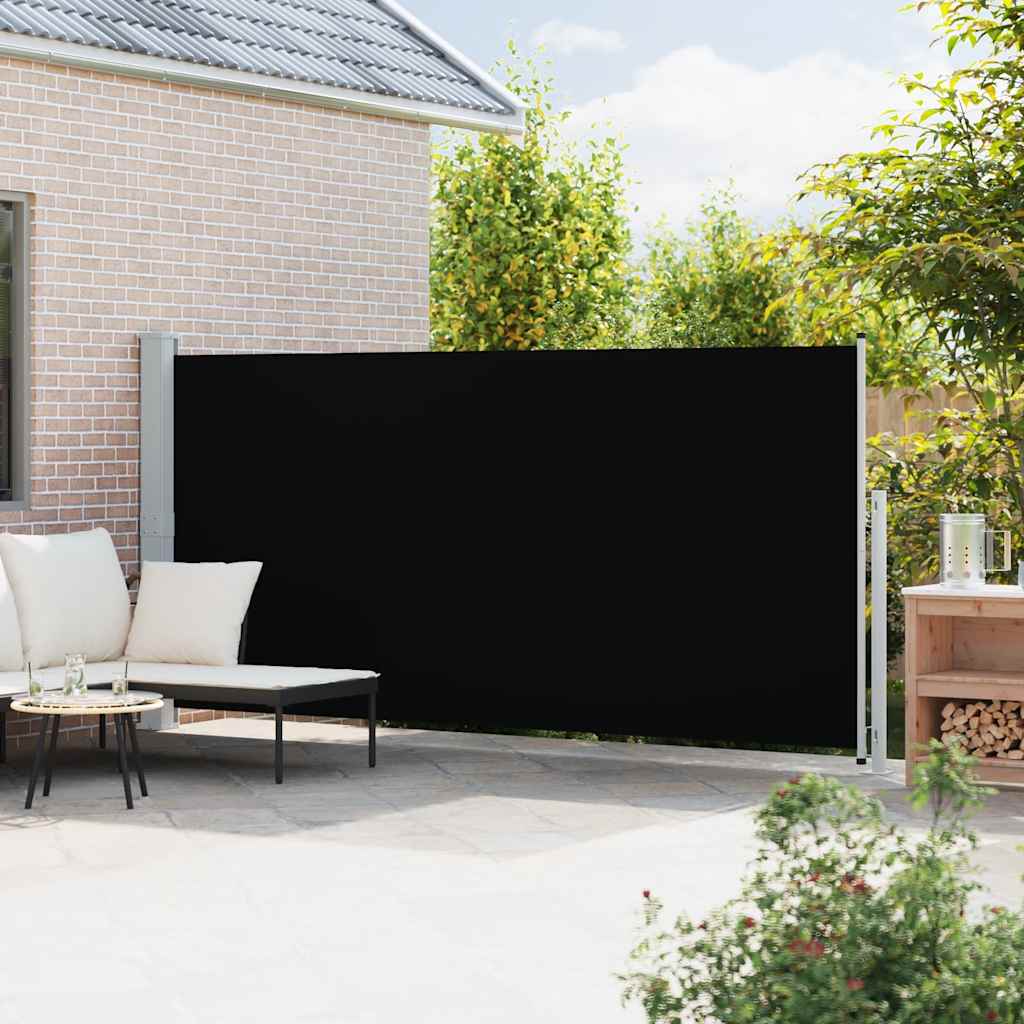 VidaXL Gartenbildschirm ausziehbar 180 x 500 cm Schwarz
